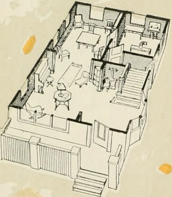 An illustration from Aladdin homes : "built in a day" Catalog no. 32, 1919, leaf 21