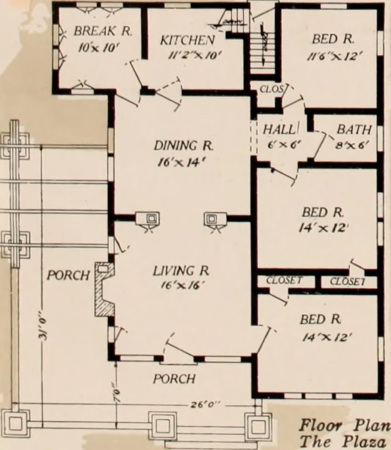 An illustration from Aladdin homes : "built in a day" Catalog no. 32, 1919, leaf 22