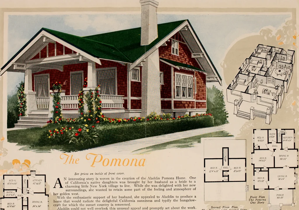 An illustration from Aladdin homes : "built in a day" Catalog no. 32, 1919, leaf 23
