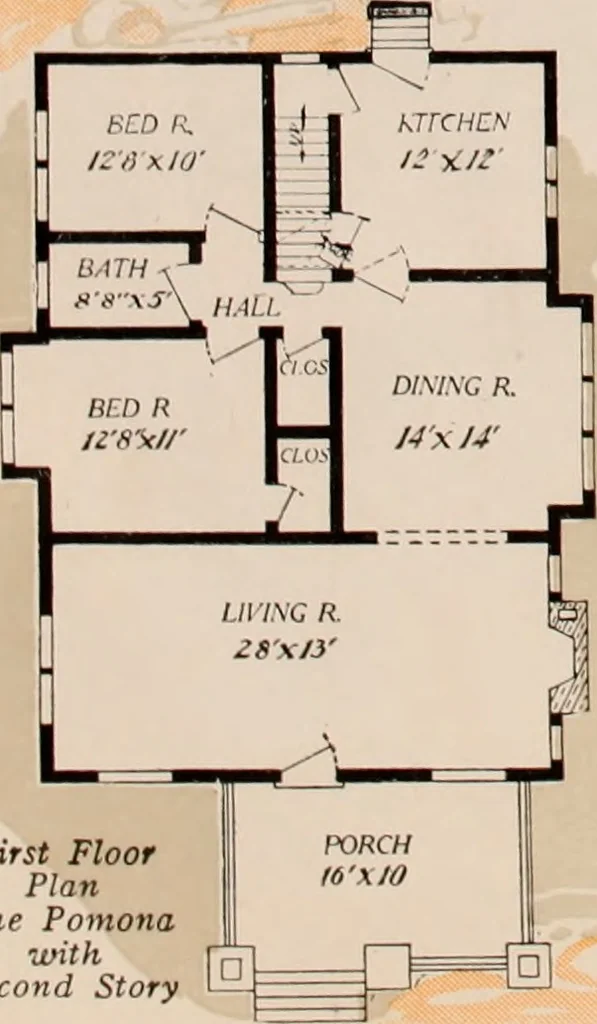 An illustration from Aladdin homes : "built in a day" Catalog no. 32, 1919, leaf 23