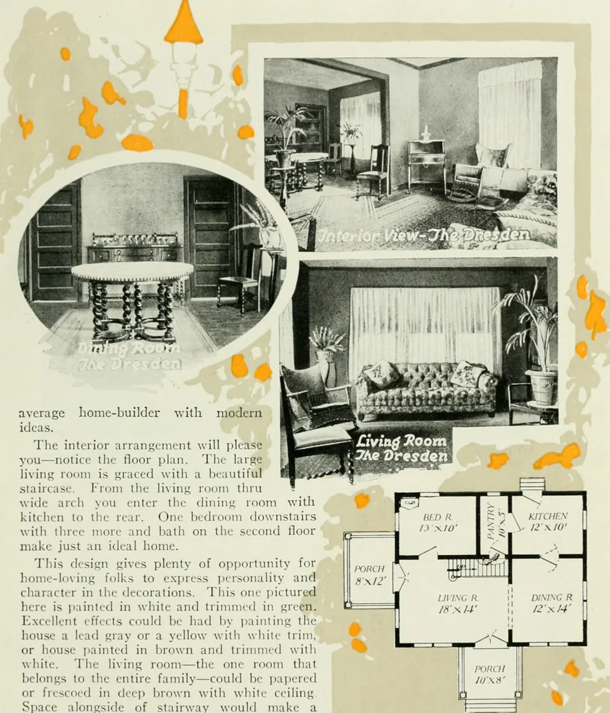 An illustration from Aladdin homes : "built in a day" Catalog no. 32, 1919, leaf 26
