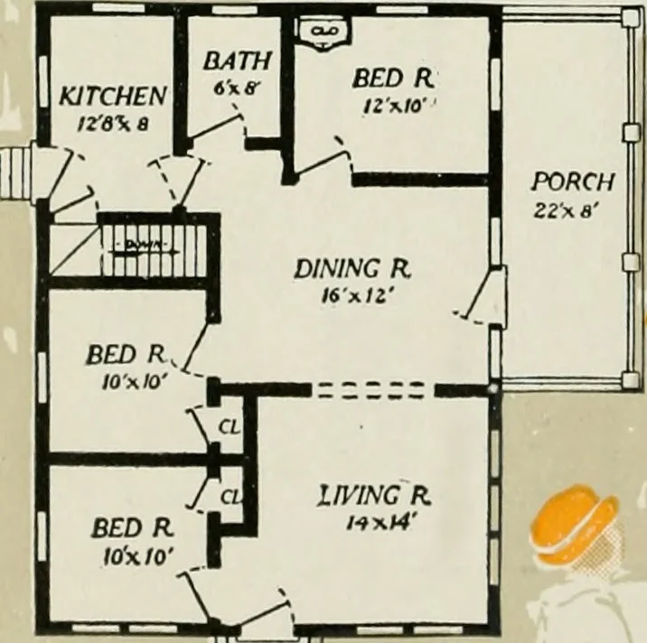 An illustration from Aladdin homes : "built in a day" Catalog no. 32, 1919, leaf 29