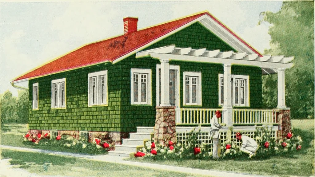An illustration from Aladdin homes : "built in a day" Catalog no. 32, 1919, leaf 33