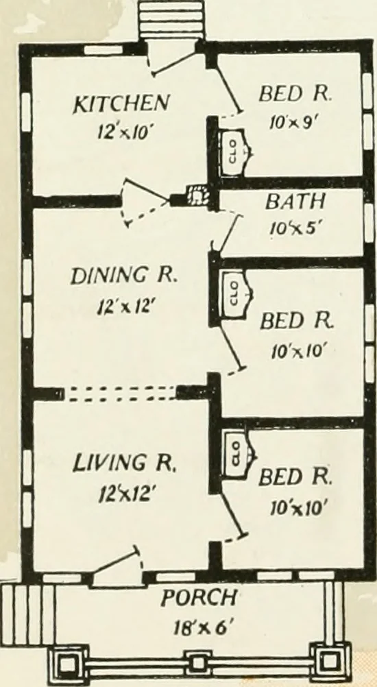 An illustration from Aladdin homes : "built in a day" Catalog no. 32, 1919, leaf 33
