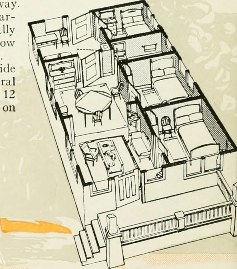 An illustration from Aladdin homes : "built in a day" Catalog no. 32, 1919, leaf 33