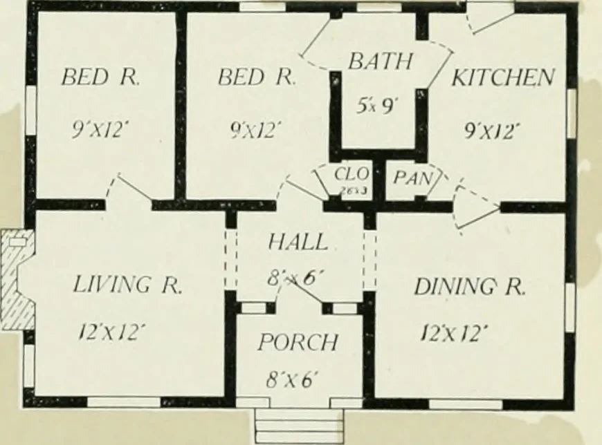 An illustration from Aladdin homes : "built in a day" Catalog no. 32, 1919, leaf 38