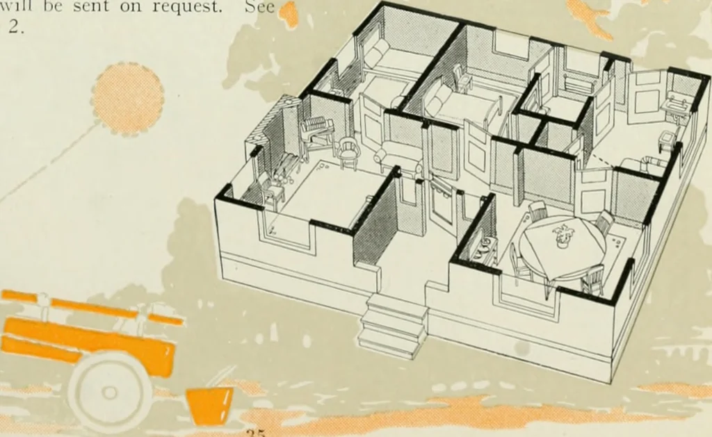 An illustration from Aladdin homes : "built in a day" Catalog no. 32, 1919, leaf 38