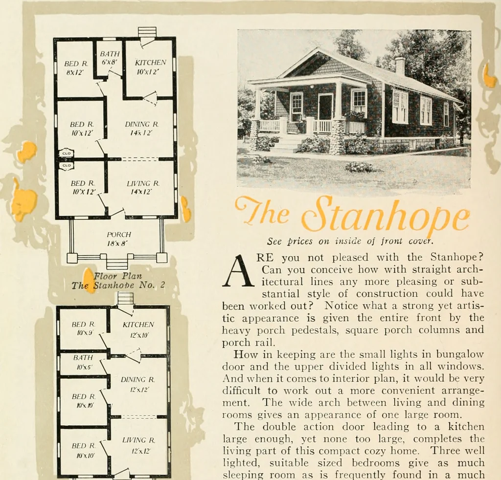 An illustration from Aladdin homes : "built in a day" Catalog no. 32, 1919, leaf 43