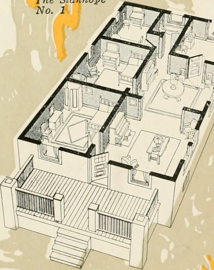 An illustration from Aladdin homes : "built in a day" Catalog no. 32, 1919, leaf 43