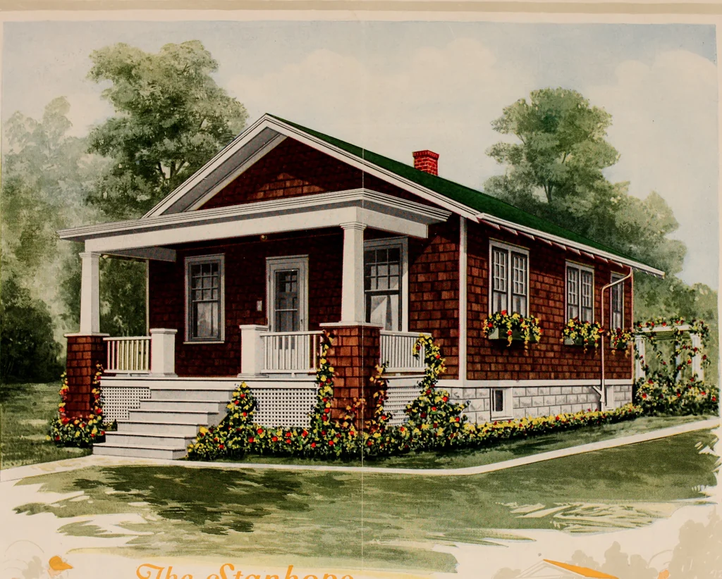 An illustration from Aladdin homes : "built in a day" Catalog no. 32, 1919, leaf 44