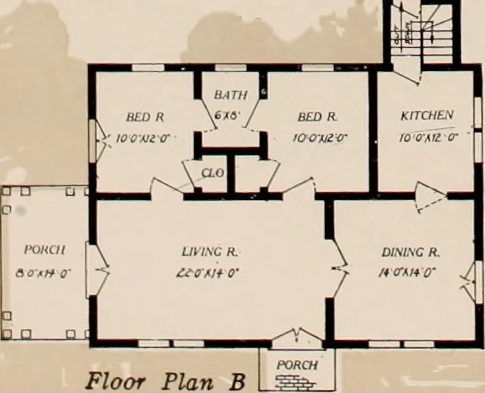 An illustration from Aladdin homes : "built in a day" Catalog no. 32, 1919, leaf 45