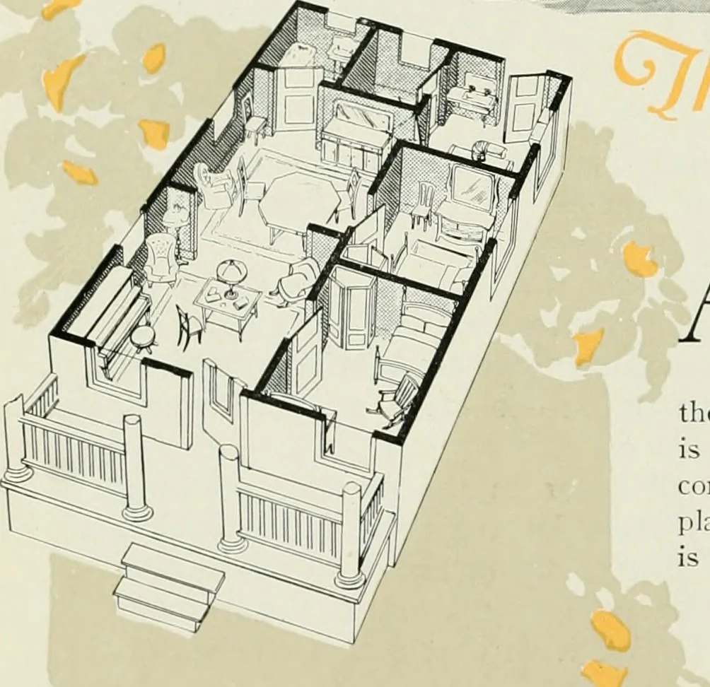 An illustration from Aladdin homes : "built in a day" Catalog no. 32, 1919, leaf 49