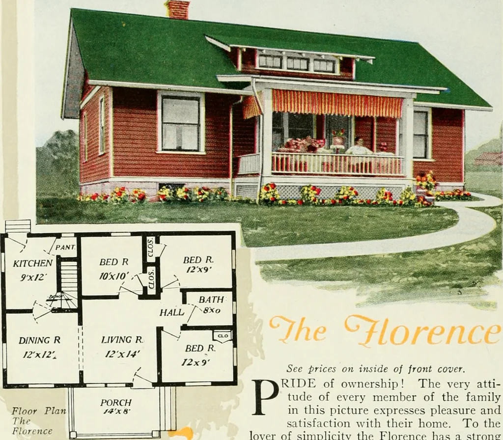 An illustration from Aladdin homes : "built in a day" Catalog no. 32, 1919, leaf 53