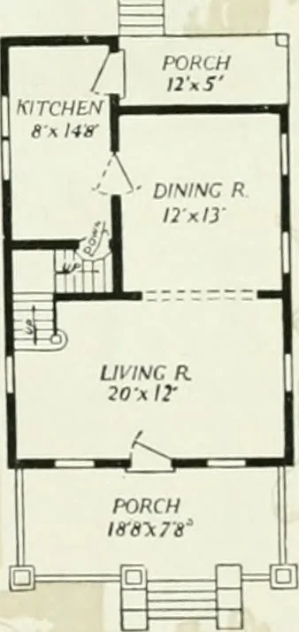 An illustration from Aladdin homes : "built in a day" Catalog no. 32, 1919, leaf 54