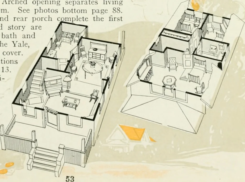 An illustration from Aladdin homes : "built in a day" Catalog no. 32, 1919, leaf 54