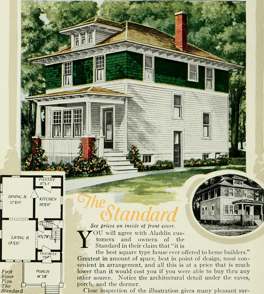An illustration from Aladdin homes : "built in a day" Catalog no. 32, 1919, leaf 55