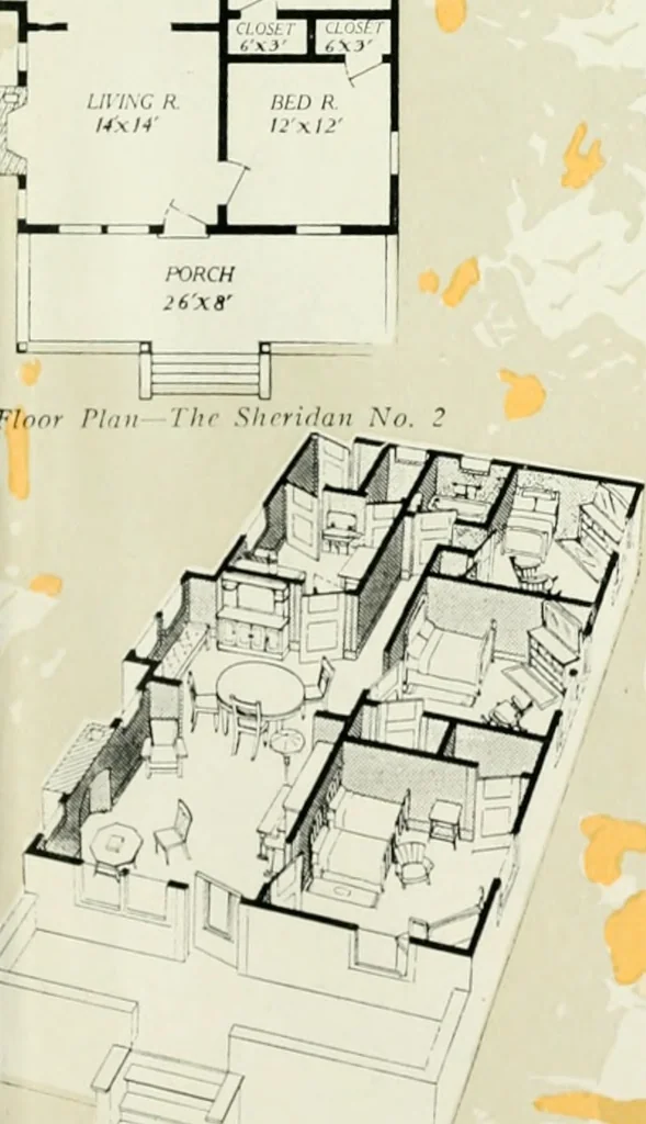 An illustration from Aladdin homes : "built in a day" Catalog no. 32, 1919, leaf 60