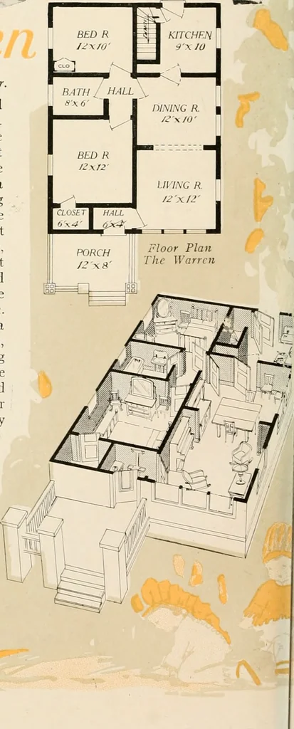 An illustration from Aladdin homes : "built in a day" Catalog no. 32, 1919, leaf 61