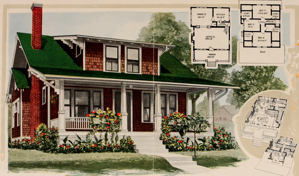 An illustration from Aladdin homes : "built in a day" Catalog no. 32, 1919, leaf 62
