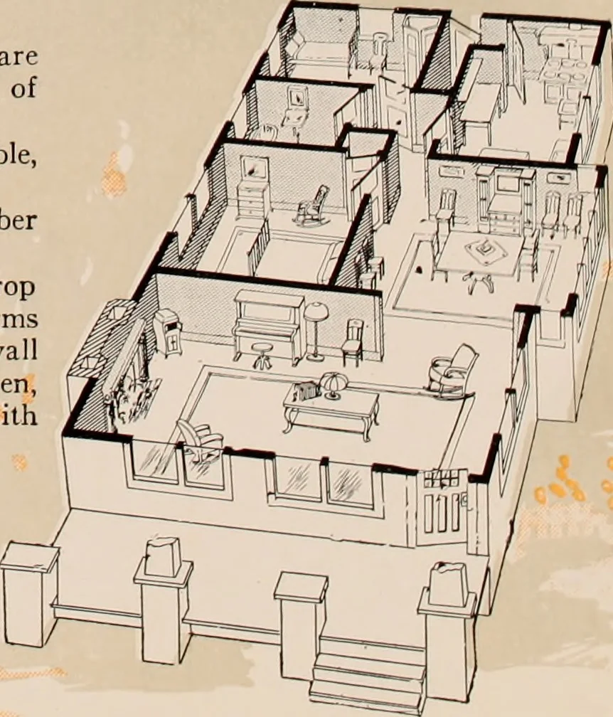 An illustration from Aladdin homes : "built in a day" Catalog no. 32, 1919, leaf 63