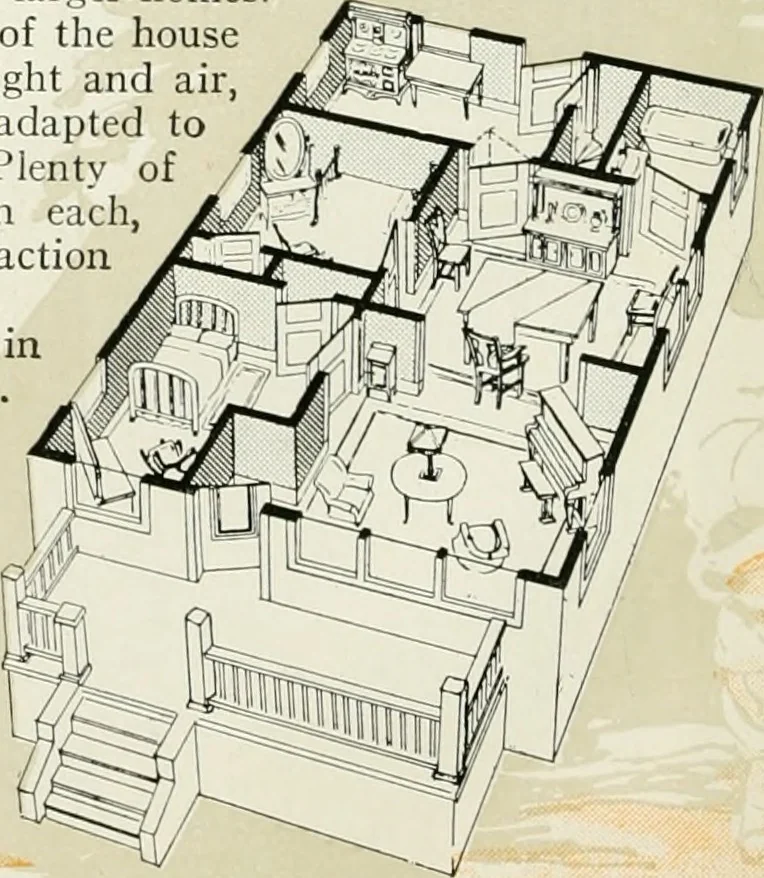 An illustration from Aladdin homes : "built in a day" Catalog no. 32, 1919, leaf 69
