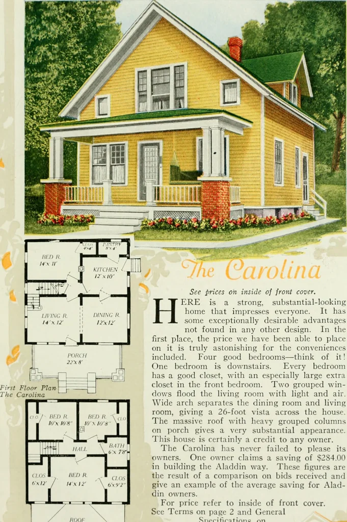 An illustration from Aladdin homes : "built in a day" Catalog no. 32, 1919, leaf 70