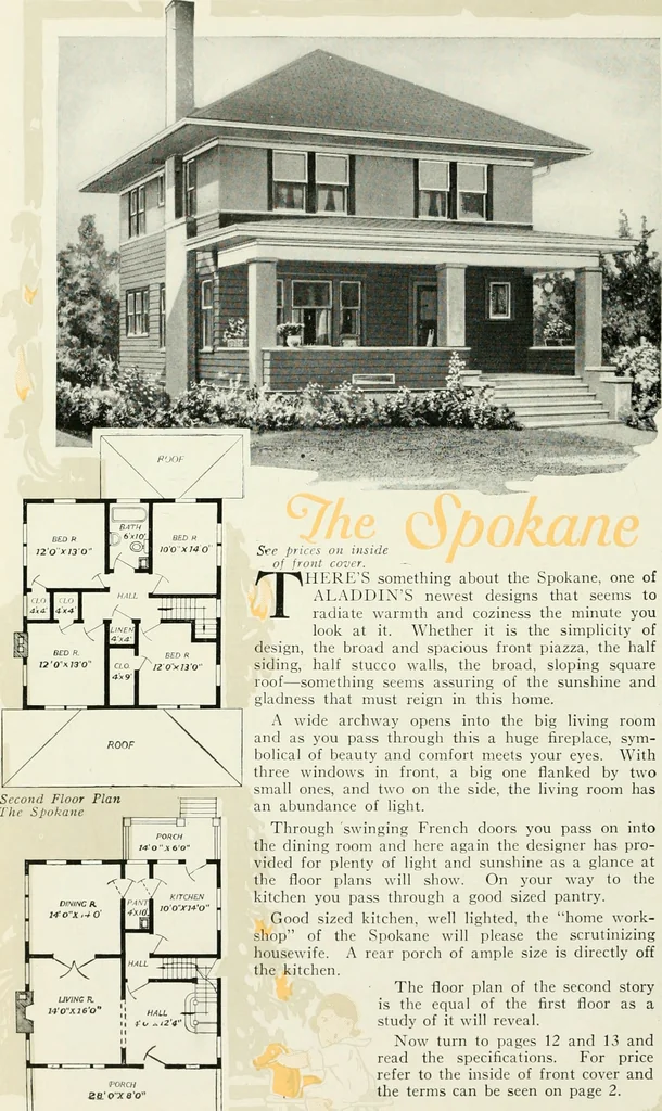 An illustration from Aladdin homes : "built in a day" Catalog no. 32, 1919, leaf 73