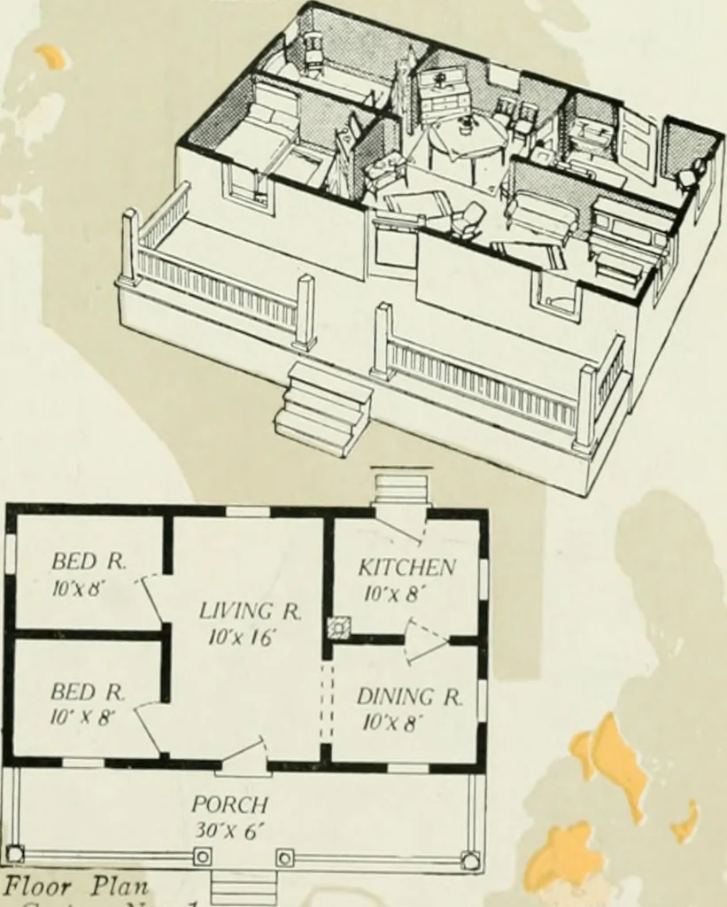 An illustration from Aladdin homes : "built in a day" Catalog no. 32, 1919, leaf 74