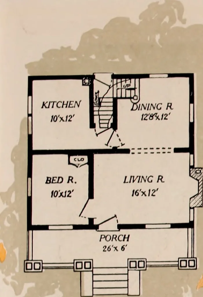 An illustration from Aladdin homes : "built in a day" Catalog no. 32, 1919, leaf 76
