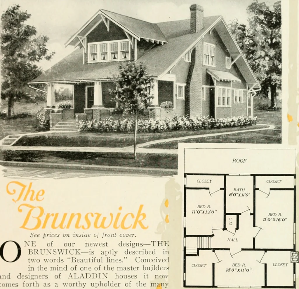 An illustration from Aladdin homes : "built in a day" Catalog no. 32, 1919, leaf 78