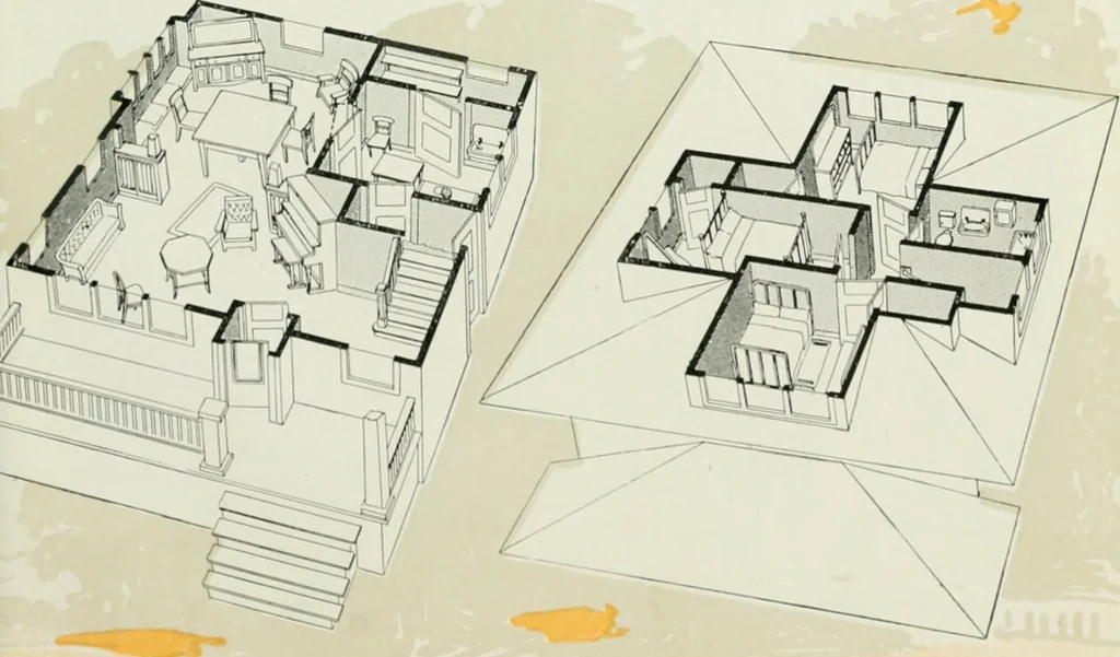 An illustration from Aladdin homes : "built in a day" Catalog no. 32, 1919, leaf 82