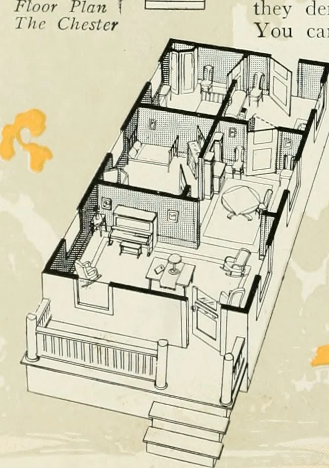 An illustration from Aladdin homes : "built in a day" Catalog no. 32, 1919, leaf 83