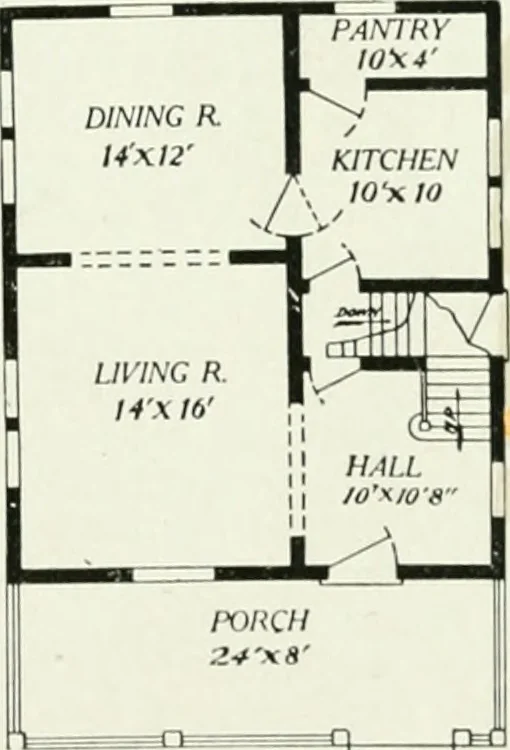 An illustration from Aladdin homes : "built in a day" Catalog no. 32, 1919, leaf 86