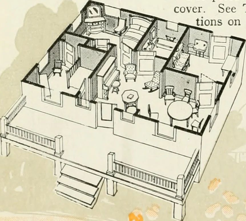 An illustration from Aladdin homes : "built in a day" Catalog no. 32, 1919, leaf 87