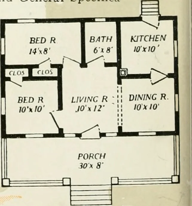 An illustration from Aladdin homes : "built in a day" Catalog no. 32, 1919, leaf 87