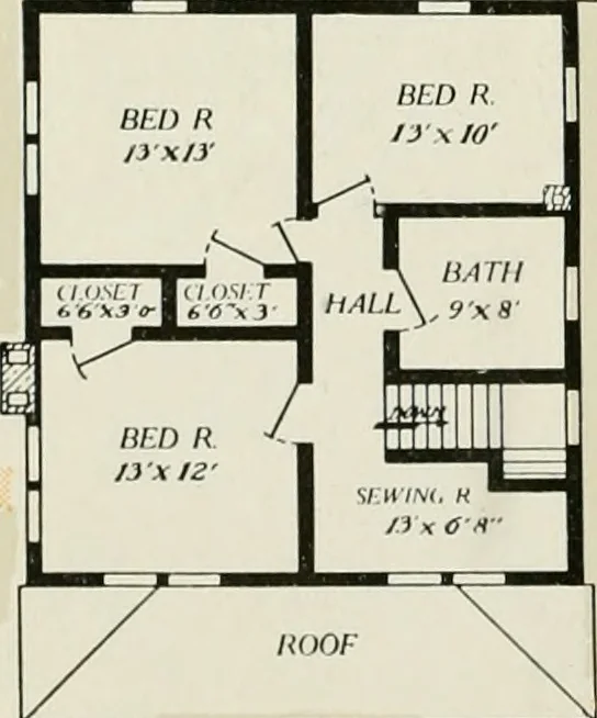 An illustration from Aladdin homes : "built in a day" Catalog no. 32, 1919, leaf 89