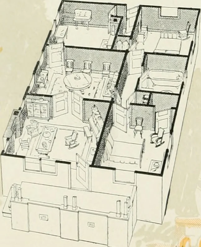 An illustration from Aladdin homes : "built in a day" Catalog no. 32, 1919, leaf 91