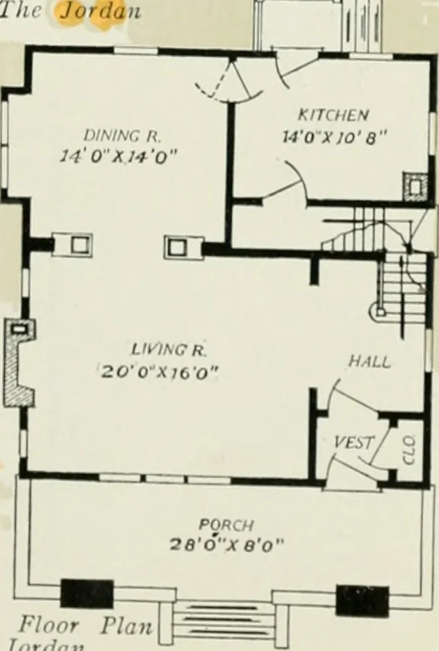 An illustration from Aladdin homes : "built in a day" Catalog no. 32, 1919, leaf 92
