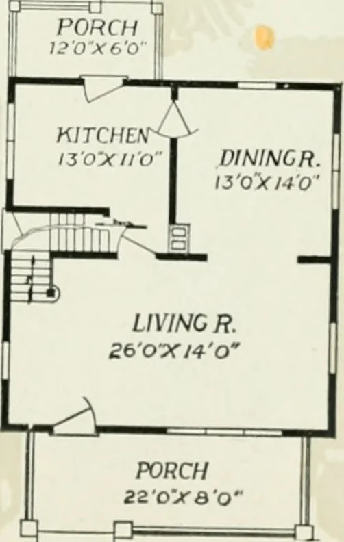 An illustration from Aladdin homes : "built in a day" Catalog no. 32, 1919, leaf 94