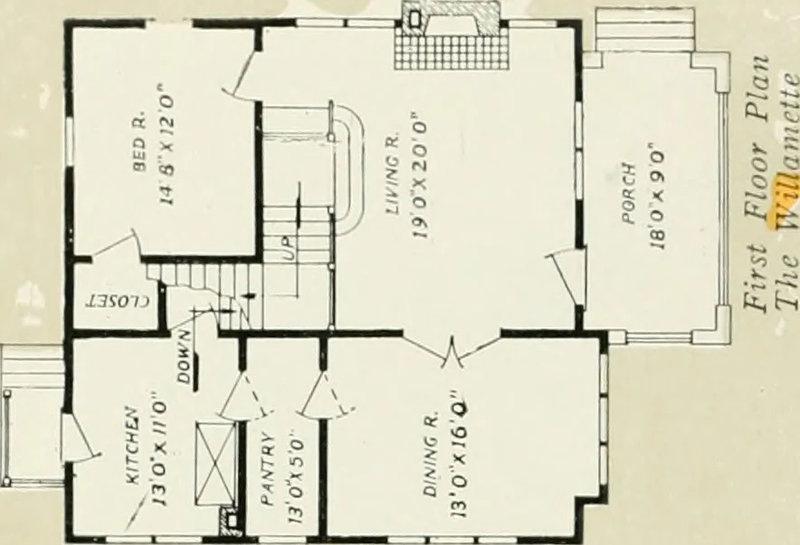 An illustration from Aladdin homes : "built in a day" Catalog no. 32, 1919, leaf 95