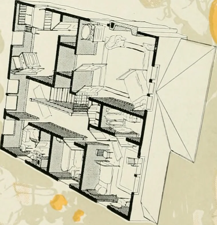 An illustration from Aladdin homes : "built in a day" Catalog no. 32, 1919, leaf 95