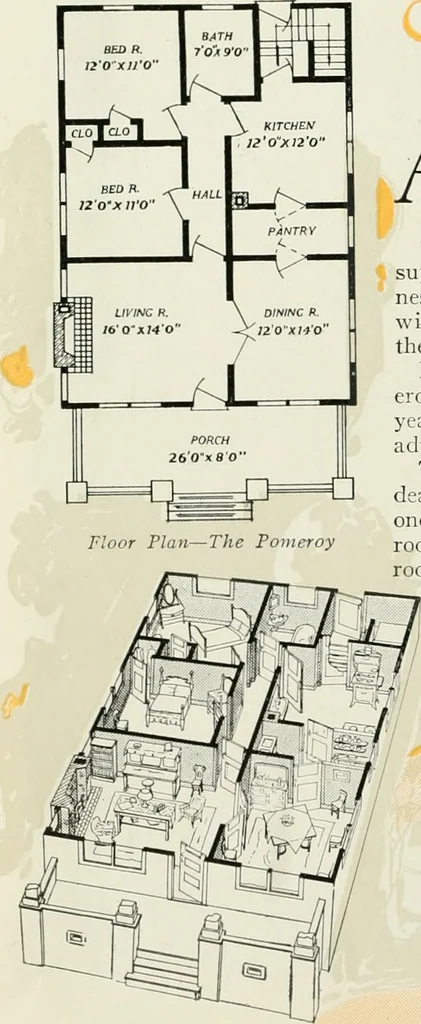An illustration from Aladdin homes : "built in a day" Catalog no. 32, 1919, leaf 97