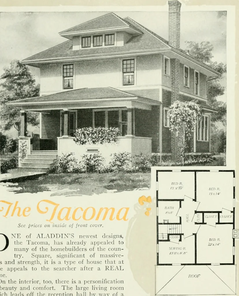 An illustration from Aladdin homes : "built in a day" Catalog no. 32, 1919, leaf 98