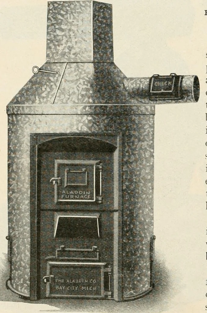 An illustration from Aladdin Manual of construction : containing practical methods covering every step necessary in the erection of Aladdin houses, barns, garages, etc. / prepared and illustrated by David S. Betcone, 1918, leaf 121