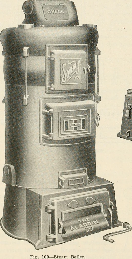 An illustration from Aladdin Manual of construction : containing practical methods covering every step necessary in the erection of Aladdin houses, barns, garages, etc. / prepared and illustrated by David S. Betcone, 1918, leaf 127