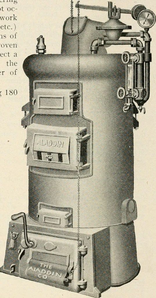 An illustration from Aladdin Manual of construction : containing practical methods covering every step necessary in the erection of Aladdin houses, barns, garages, etc. / prepared and illustrated by David S. Betcone, 1918, leaf 127