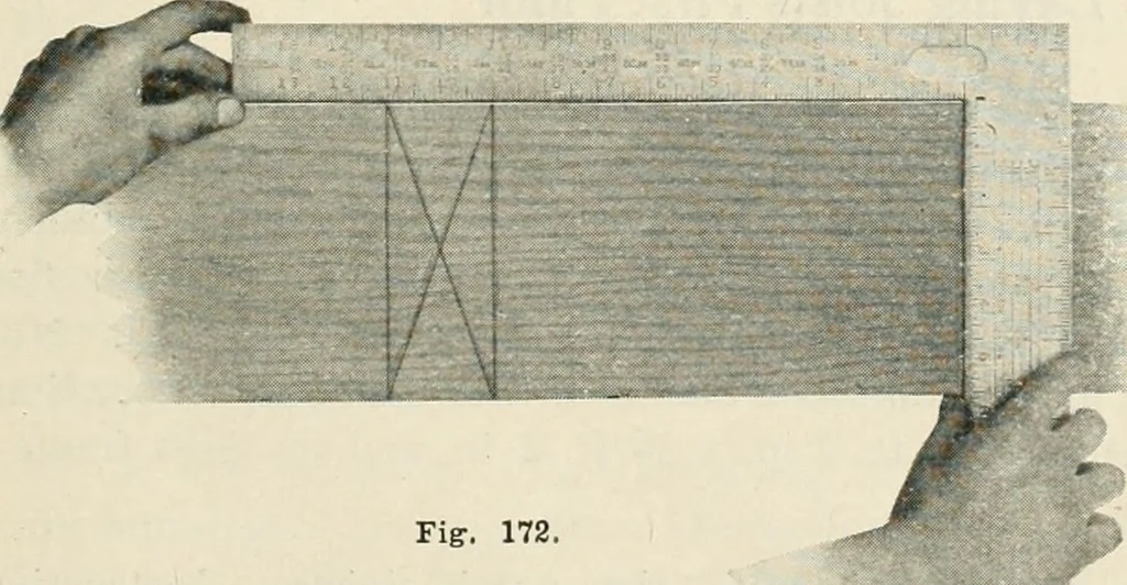 An illustration from Aladdin Manual of construction : containing practical methods covering every step necessary in the erection of Aladdin houses, barns, garages, etc. / prepared and illustrated by David S. Betcone, 1918, leaf 226