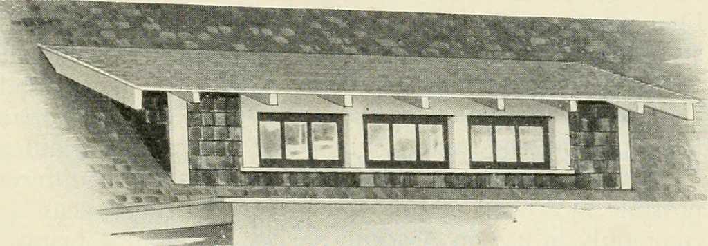 An illustration from Aladdin Manual of construction : containing practical methods covering every step necessary in the erection of Aladdin houses, barns, garages, etc. / prepared and illustrated by David S. Betcone, 1918, leaf 256