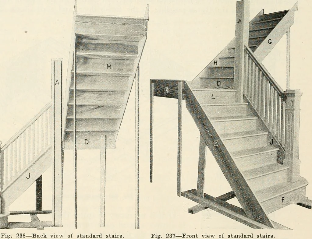 An illustration from Aladdin Manual of construction : containing practical methods covering every step necessary in the erection of Aladdin houses, barns, garages, etc. / prepared and illustrated by David S. Betcone, 1918, leaf 277
