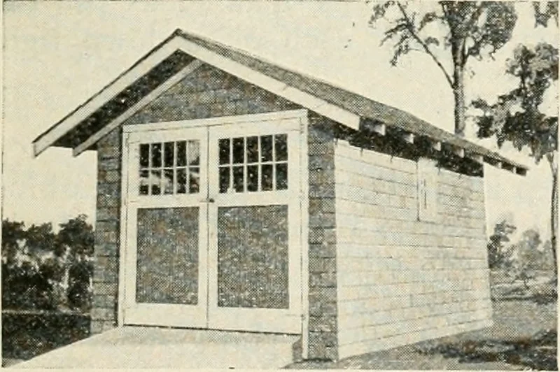 An illustration from Aladdin Manual of construction : containing practical methods covering every step necessary in the erection of Aladdin houses, barns, garages, etc. / prepared and illustrated by David S. Betcone, 1918, leaf 296